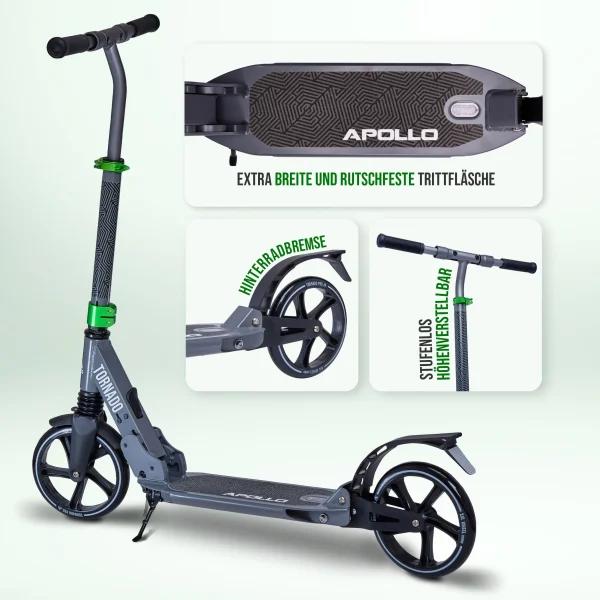 Apollo® City Roller Erwachsene Und Kinder ” Tornado ” In Grau/grün 6