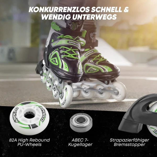 Apollo® Inline Skates ” Super Blades X-Pro ” In Grün 6