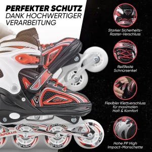 Apollo® Inline Skates ” Super Blades X-Pro ” In Rot 15