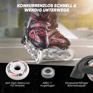 Apollo® Inline Skates ” Super Blades X-Pro ” In Rot 17