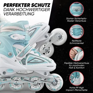 Apollo® Inline Skates ” Super Blades X-Pro ” In Weiß/mint 15