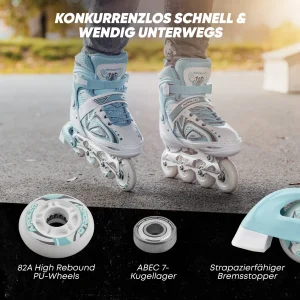 Apollo® Inline Skates ” Super Blades X-Pro ” In Weiß/mint 17