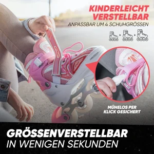 Apollo® Inline Skates ” Super Blades X-Pro ” In Weiß/pink 11