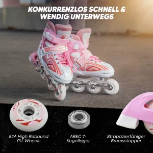 Apollo® Inline Skates ” Super Blades X-Pro ” In Weiß/pink 17