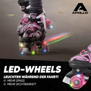 Apollo® Rollschuh ” Super Quads X-Pro ” In Pink 13