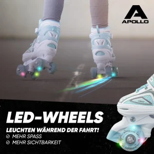 Apollo® Rollschuh ” Super Quads X-Pro ” In Weiß/mint 13