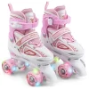 Apollo® Rollschuh ” Super Quads X-Pro ” In Weiß/pink 17