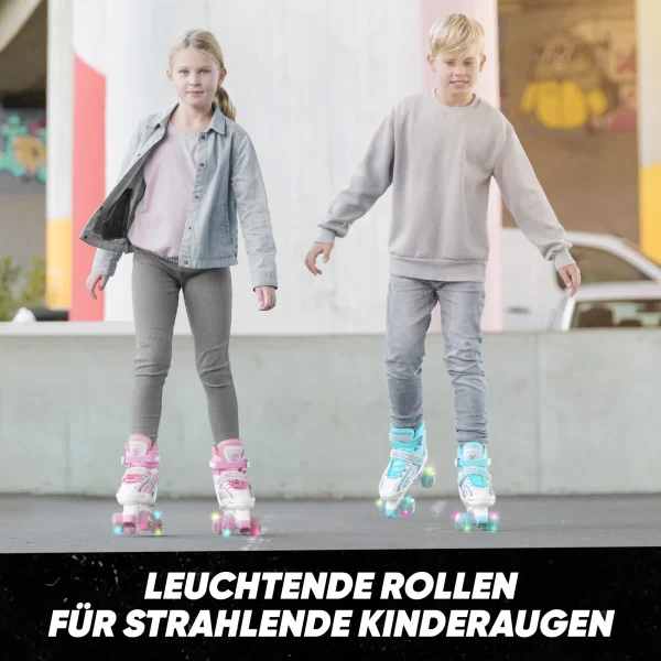 Apollo® Rollschuh ” Super Quads X-Pro ” In Weiß/pink 8