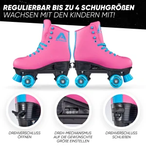 Apollo® Rollschuhe Kinder ” Classic Roller Retro ” In Funky – Pink 14