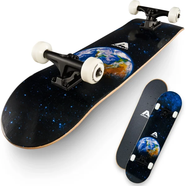 Apollo® Skateboard Kinder Und Erwachsene ” Earth Board ” In Mehrfarbig 1