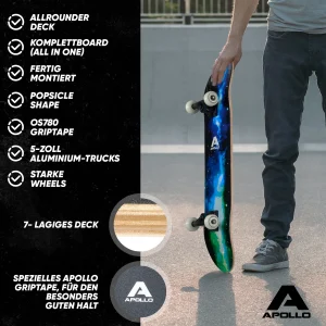 Apollo® Skateboard Kinder Und Erwachsene ” Galaxy Board ” In Mehrfarbig 19