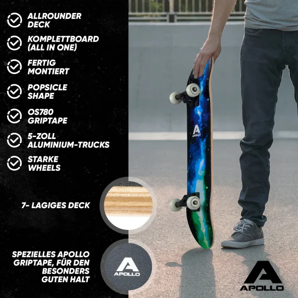 Apollo® Skateboard Kinder Und Erwachsene ” Galaxy Board ” In Mehrfarbig 7