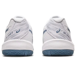 Asics Tennisschuhe GEL-GAME 9 GS CLAY In White-steel Blue 18