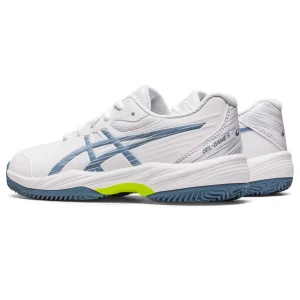 Asics Tennisschuhe GEL-GAME 9 GS CLAY In White-steel Blue 20