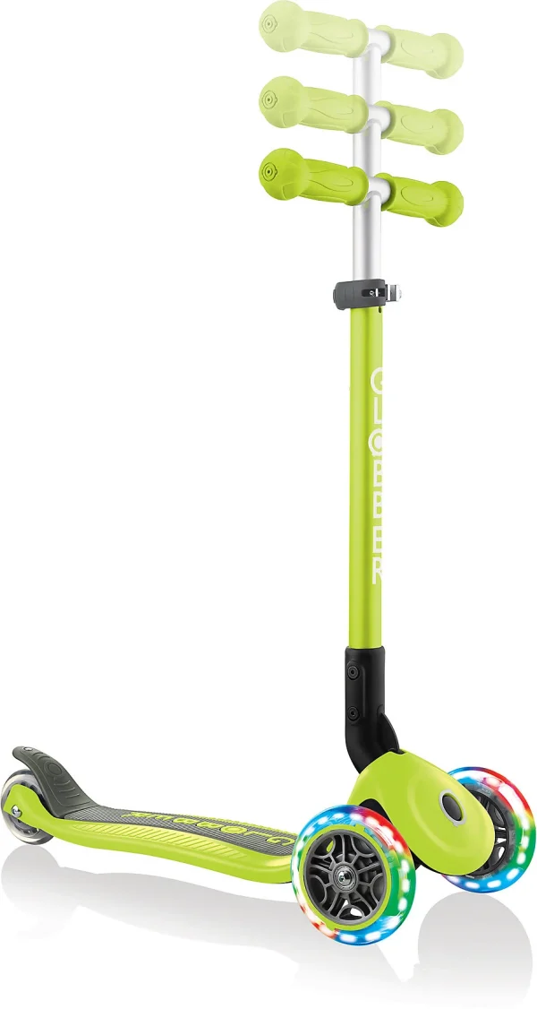 GLOBBER Scooter PRIMO FOLDABLE, Leuchtrollen, Grün 5