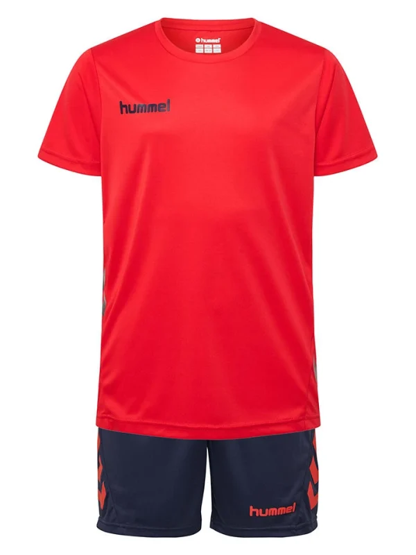 Hummel 2tlg. Trainingsoutfit In Rot/ Dunkelblau 1