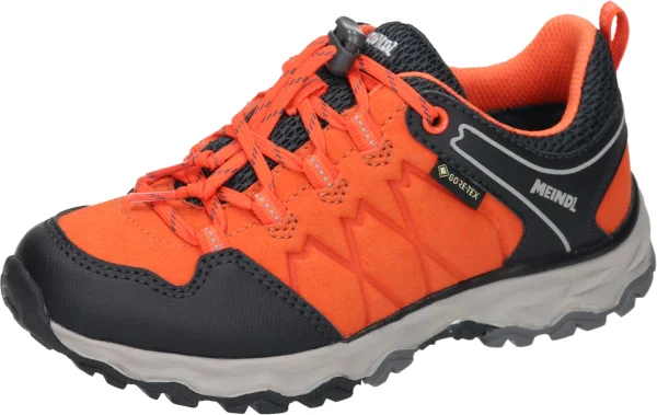 Meindl Wanderschuhe / Wanderstiefel In Leuchtorange/schwarz 1