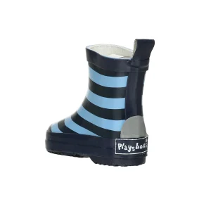 Playshoes Gummistiefel Halbschaft Ringel In Marine/Hellblau 12