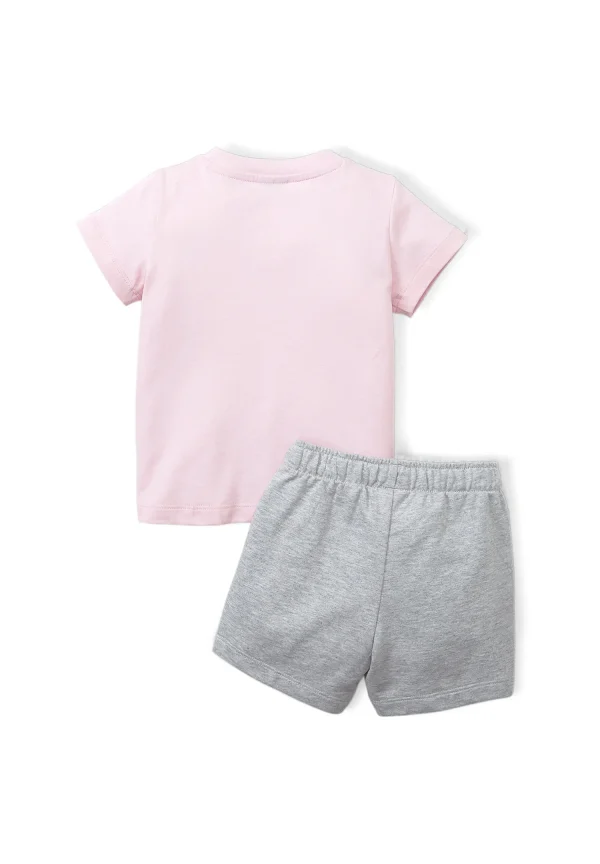 Puma Trainingsanzug Minicats Tee&Shorts Set In Grau 3