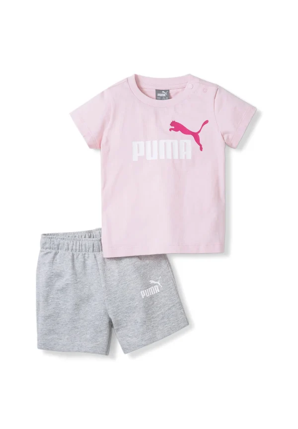 Puma Trainingsanzug Minicats Tee&Shorts Set In Grau 1