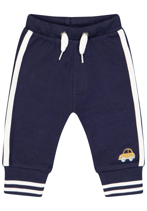 Salt And Pepper Trousers Baby Boys Trousers Car EMB In Navy 1