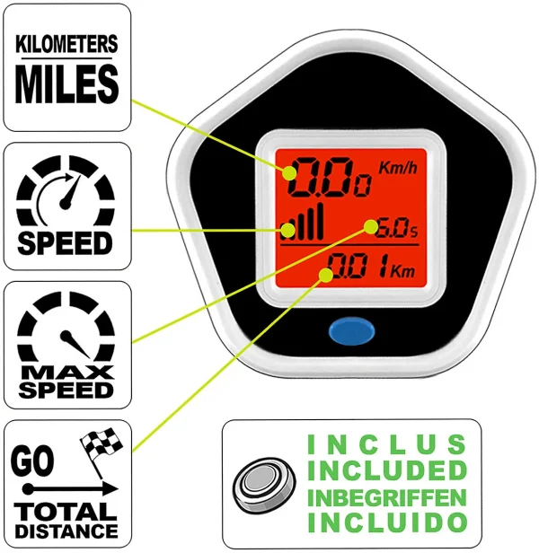 STAMP Zusammenklappbarer Scooter Speedometer SKIDS CONTROL, Grau 5