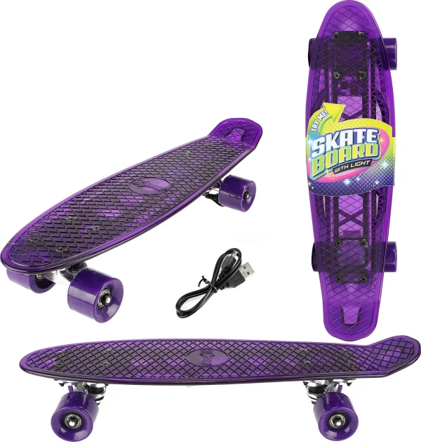 Toi Toys Skateboard Mit Licht, 55 Cm, Sechs Varianten (inkl. Akku) 10