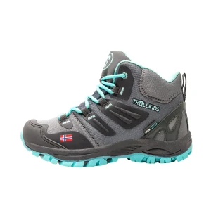 TROLLKIDS Wanderschuh Hiker Mid “Rondane” In Anthrazit / Minze 6